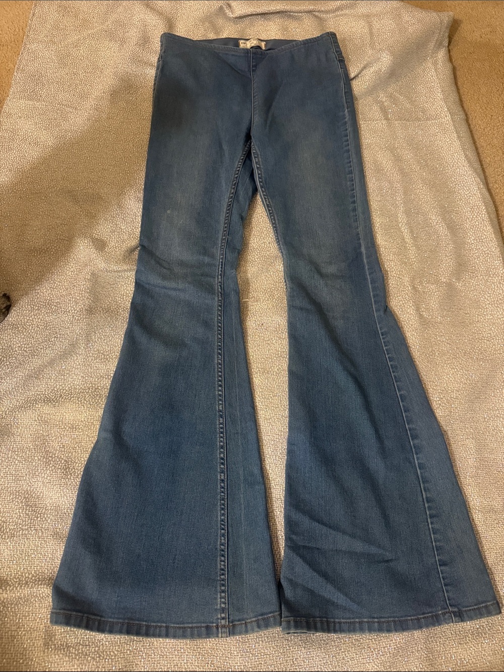 Free People High-Rise Flared Women’s Jeans in Dark Blue